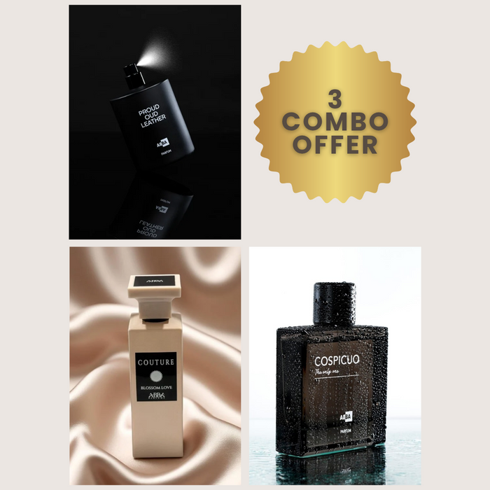 3 COMBO OFFER - PROUD OUD LEATHER, COSPICUO, COUTURE BLOSSOM LOVE